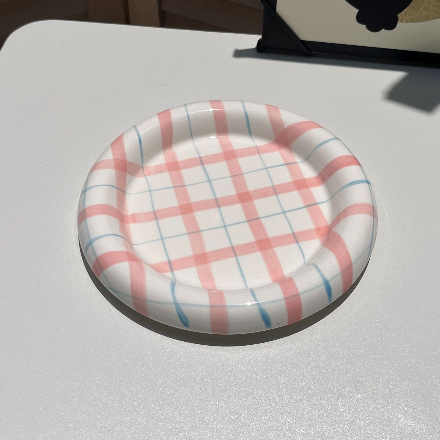 Dudu plaid cat bowl