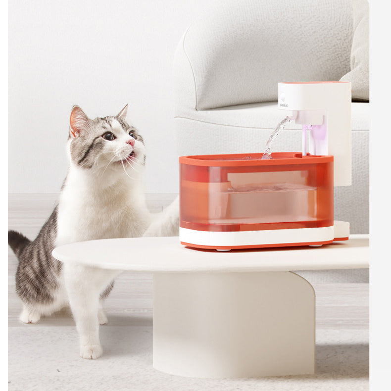 Cat water dispenser, pet water basin, intelligent automaticcirculation, unplugged, wireless drinking for cats and dogs