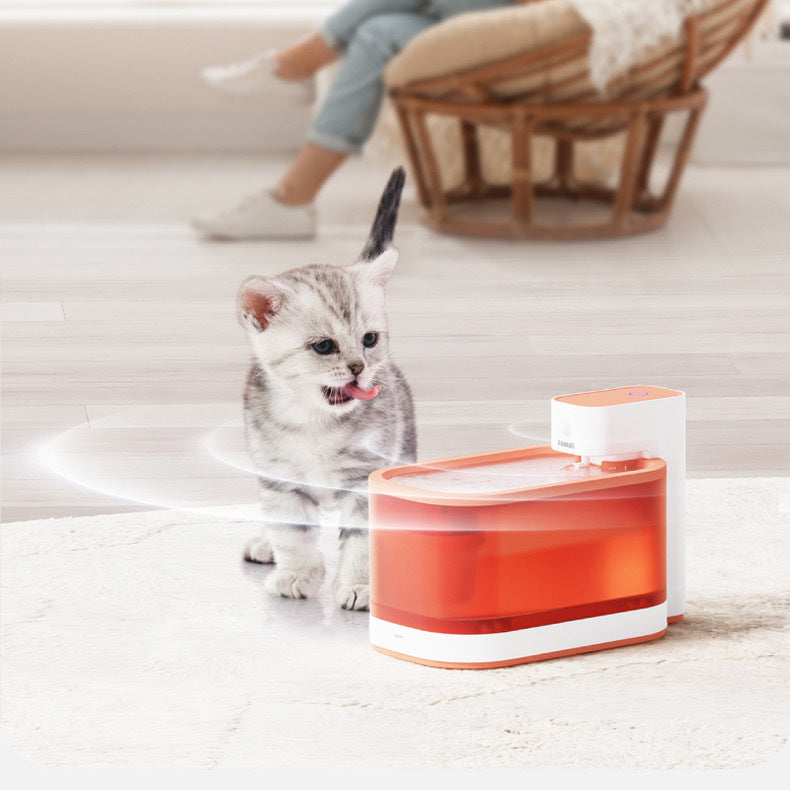 Cat water dispenser, pet water basin, intelligent automaticcirculation, unplugged, wireless drinking for cats and dogs