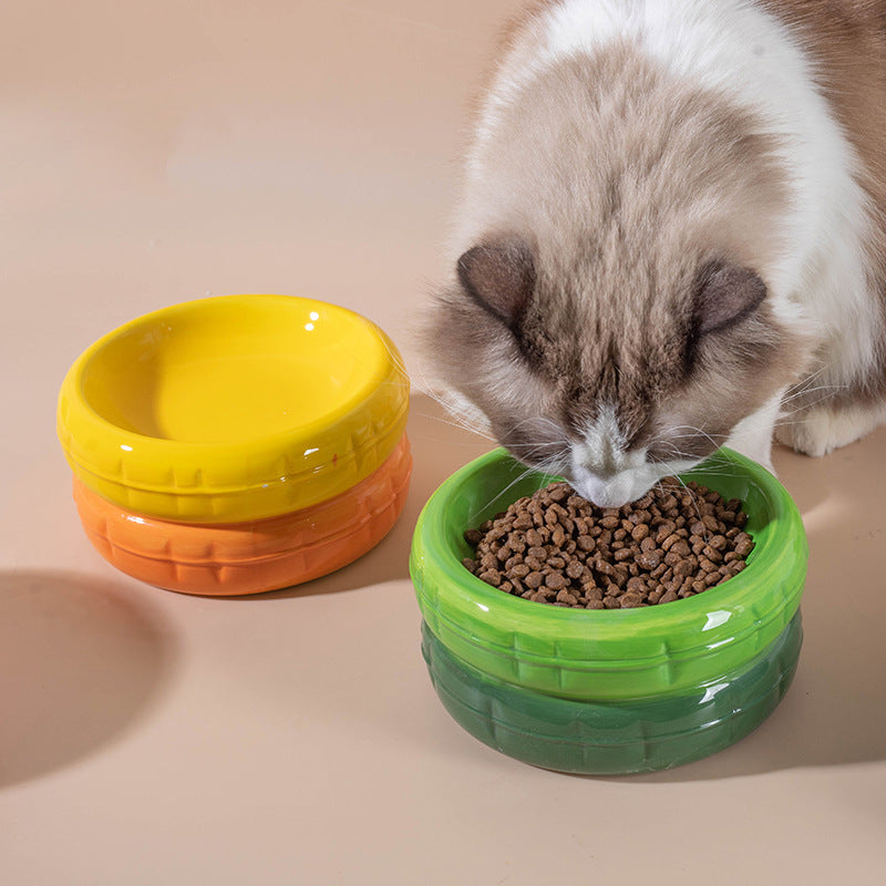Macaron Ceramic Cat Bowl