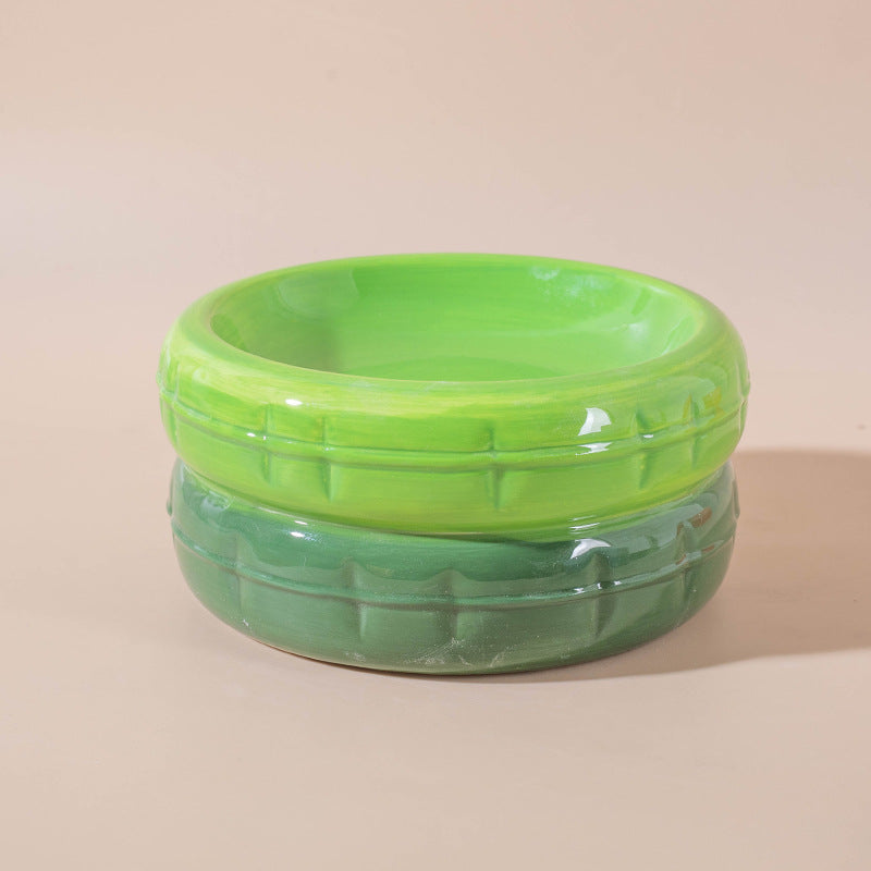 Macaron Ceramic Cat Bowl