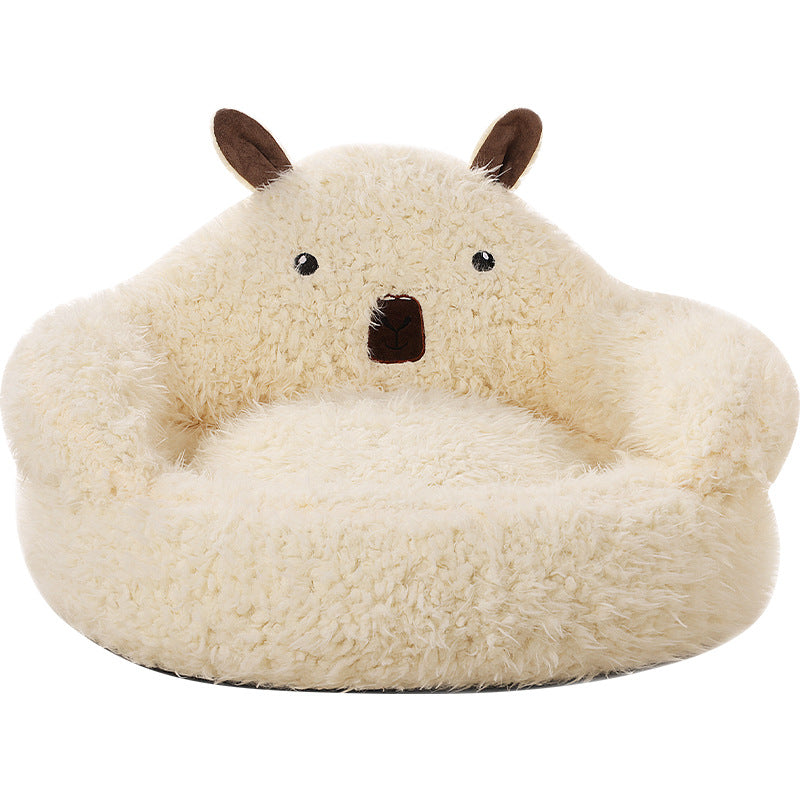 Alpaca-shaped pet bed