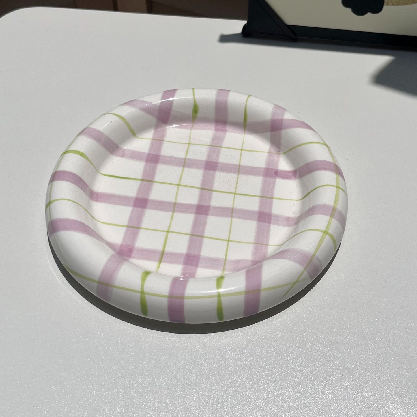 Dudu plaid cat bowl