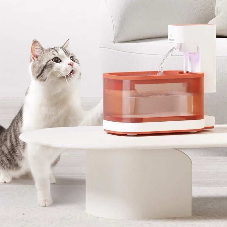 Cat water dispenser, pet water basin, intelligent automaticcirculation, unplugged, wireless drinking for cats and dogs