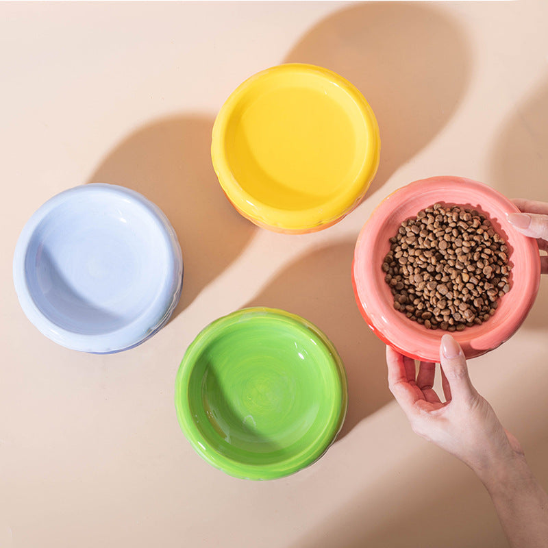Macaron Ceramic Cat Bowl